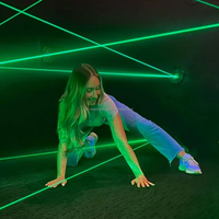 Vente en gros : Salle de labyrinthe laser interactive LED gonflable en aluminium, personnalisable, pour adultes et enfants, jeu de défi d'activation
