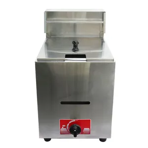 Wholesale 6L Gas Deep Fryer Commercial Tabletop Lpg Gas Fryer Food Grade Stainless Steel Fried Chicken French Fries Gas Fryer