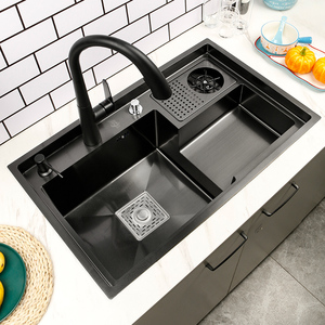 Fregadero escalonado Nano de acero inoxidable 304, lavabo para verduras, alta lavadora, para cafetería, Bar, vino, fregadero de cocina, Envío Gratis - Product Image 6