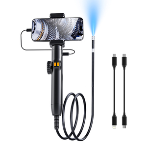Endoscopio Industrial de Doble Dirección de 6 mm con 6 LED, Boroscopio Impermeable para Reparación de Maquinaria Automotriz, Mecánicos y Técnicos - Product Image 1