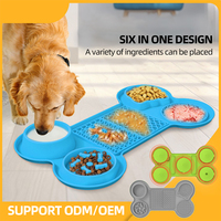 Tapis de léchage en silicone pour alimentation lente, antidérapant, aide au calme et à la toilettage pour chiens et chiots, disponible en gros (MOQ)