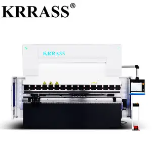 KRRASS सीएनसी प्रेस ब्रेक झुकने मशीनों प्रेस ब्रेक के साथ 125 टन 3200mm 3 + 1 DELEM DA53T