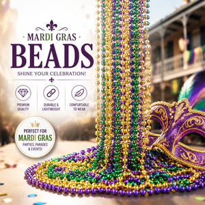 Cheap Price <strong>Mardi</strong> <strong>Gras</strong> <strong>Beads</strong> Bulk Purple Green Gold Beaded Necklace <strong>Mardi</strong> <strong>Gras</strong> Throw Ball <strong>Beads</strong> - Product Image 1