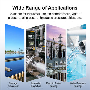 เครื่องวัดความดันสแตนเลสความแม่นยำสูง บรรจุของเหลว หน่วยคู่ Bar Psi 1/4 BSP ทน<span class=keywords><strong>ไอ</strong></span>น้ำ - Product Image 5