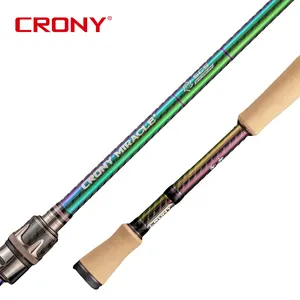 CRONY Miracle Series 4A Grade Cork Deux sections Siège de moulinet en fibre de carbone Fuji F Ring Guide Extra Fast Action Soft Lure Fishing Rod