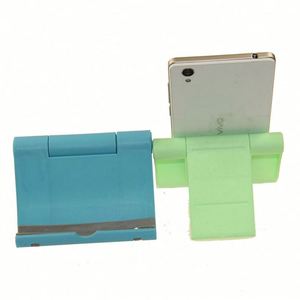 Portable <b>Mini</b> Mobile Phone Stand <b>Desk</b> Red Small ABS and Silicone Smartphone Holder Printed logo - Product Image 3