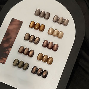 AILANUO Série de vernis à ongles gel œil de chat brun bois de rose 10 couleurs - Personnalisation gratuite de la couleur des ongles pour OEM ; Vernis à ongles professionnel - Product Image 2