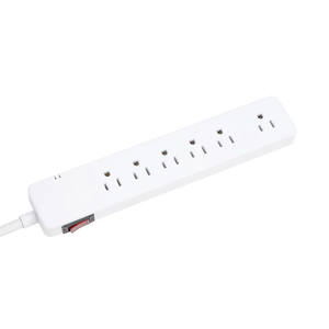 Mini bande d'alimentation murale avec 2 Ports de chargement USB rapide, protection anti-surtension, 3 sorties, 2.4 A, 350 boutons - Product Image 6