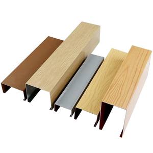 Rejilla de techo de aislamiento térmico ignífugo de diseño lineal de Metal moderno en forma de U-Fácil de instalar para fines impermeables de centro comercial al aire libre - Product Image 4