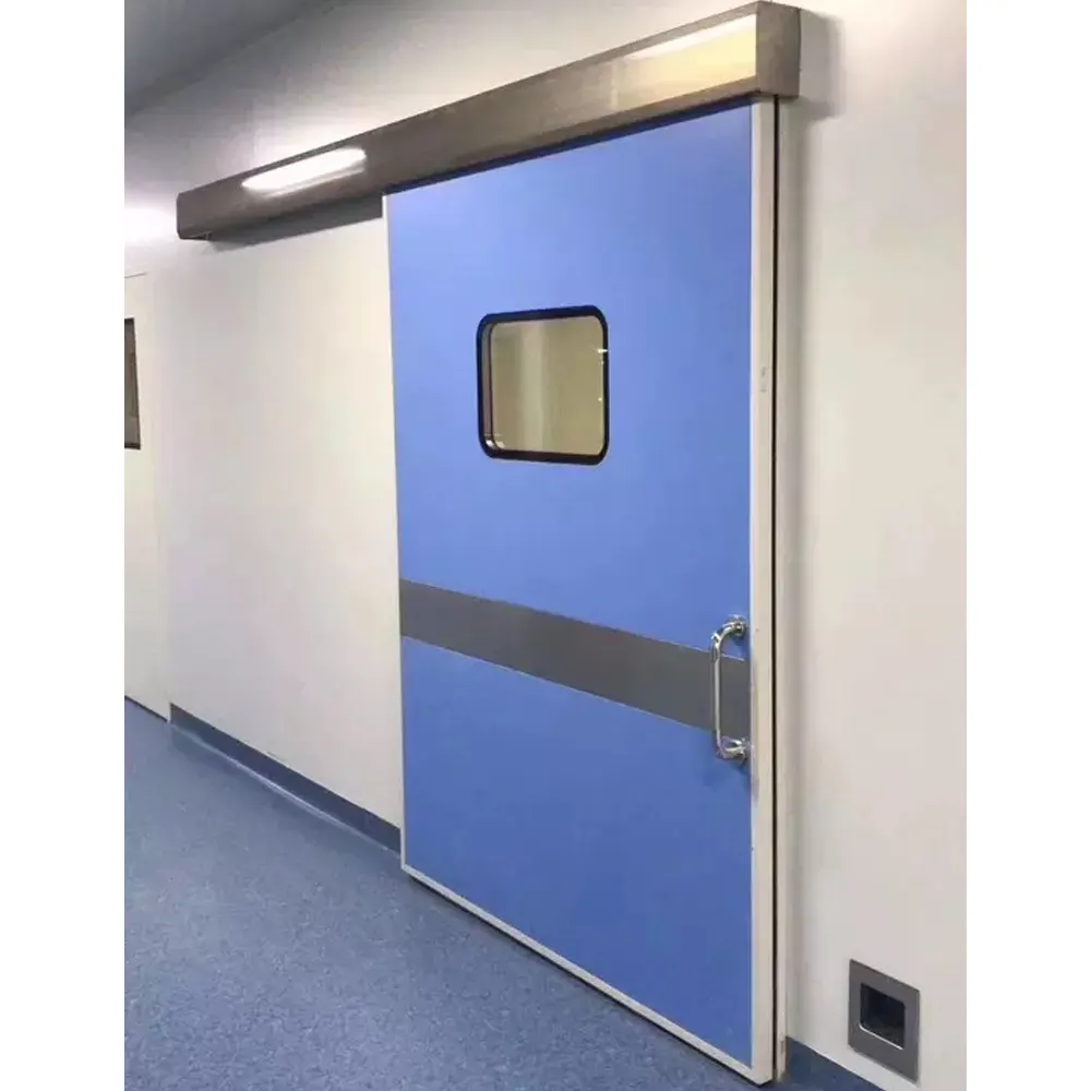Medical Steel Door Clean Door With Observation Window Operating Room Air Tight Door Automatic Induction Open Convenient
