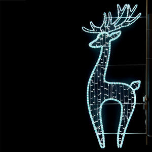 Decoración Navideña para el Hogar, Fiestas, Oficina, Hotel, Árbol de Navidad con Luces LED, Motivo Navideño 2D, Guirnalda de Luces LED en Forma de Cono - Product Image 1