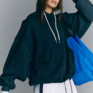 Sudadera con capucha unisex informal de gran tamaño para hombre y mujer, Sudadera larga de algodón suave con capucha para invierno, ropa de calle, personalizable - Product Image 6