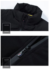 RUIQUWIN Veste d'hiver rembourrée à col montant pour hommes Vestes chaudes et épaisses en coton pour hommes - Product Image 4