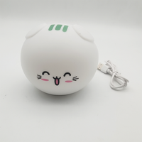 Lampe tactile rechargeable usb mignonne de Noël en silicone pour lit d'enfant lampes bébé en silicone chat veilleuse à led