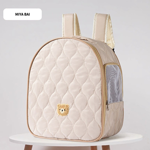 Mochila doble para mascotas de gran espacio, mochila para el pecho de mascotas, mochila de algodón cálida, transpirable, portátil, para gatos - Product Image 6