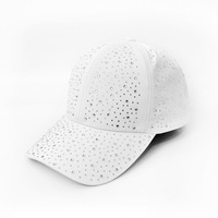 Gorra de Béisbol Deportiva Vintage Coreana para Mujer, Moderna, Combinable con Todo, de Alta Calidad, con Diamantes, Bordado a Mano