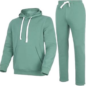 Conjuntos Deportivos Personalizados de Alta Calidad para Hombre, Sudadera con Capucha y Pantalones de Chándal, 100% Algodón, Felpa, Estilo Casual, Diseño Sólido - Product Image 1