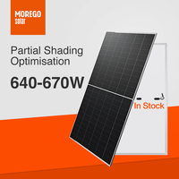 Paneles Solares MoregoSolar con Tecnología BC-Cell, Vidrio Único, 670W 665W 660W 650W 645W 640W, Precio para Proyectos Fotovoltaicos Comerciales e Industriales