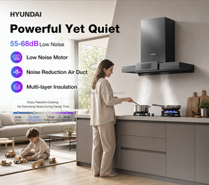 <span class=keywords><strong>Hotte</strong></span> aspirante inclinée murale HYUNDAI 60 cm, extracteur d'air de cuisine 350 m³/h, filtre à graisse en aluminium, écoénergétique, usine OEM - Product Image 4