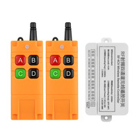 Télécommande sans fil industrielle Fanwell 4 canaux, 1 récepteur, 4 boutons, code universel d'apprentissage, 433/315 MHz, portée de 200 m pour grue