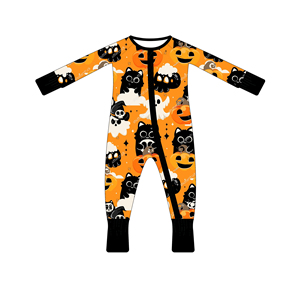 Tutina per Neonati in Bambù con Cerniera, Pigiama di Halloween con Motivo Ragno e Ragnatela - Product Image 5