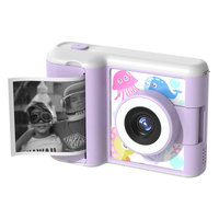 Appareil photo numérique pour enfants avec mini-imprimante Appareil photo thermique portable à impression instantanée pour enfants 3.5 pouces HD Video Toy Gifts