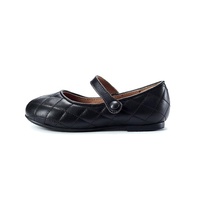 Chaussures de princesse classiques en cuir verni bordeaux à nœud Mary Jane personnalisées en usine pour enfants et filles