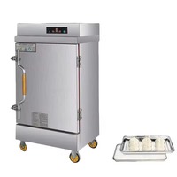 Armoire de cuisson vapeur professionnelle à gaz et électrique en acier inoxydable pour riz, pains et fruits de mer