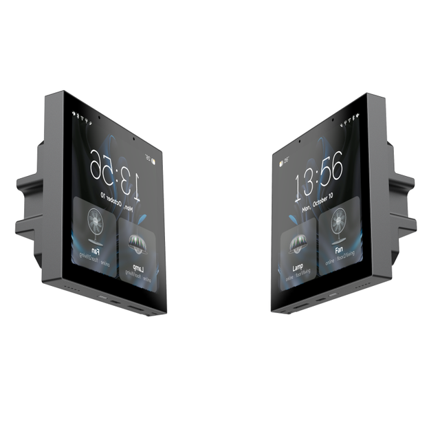 L9 4-Inch 480*480 Intelligent Control Panel with Two Circuit Breakers Zigbee and WiFi Control for Home Scene Switches