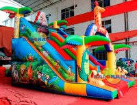 Équipement de terrain de jeu pour enfants Balorama de haute qualité Toboggan gonflable Couleur facultative personnalisée 6m X 4m X 5m Garantie de 2 ans