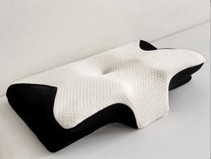 Bantal Busa Memori <span class=keywords><strong>Visco</strong></span> Elastis Poliuretan Premium 100% Desain Ergonomis Penyelarasan Tulang Belakang Pereda Nyeri Leher Lubang Udara Dapat Dilepas - Product Image 2