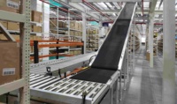 Cinta Transportadora Inclinada de Alta Eficiencia con Banda Antideslizante para Carga de Camiones en Almacenes