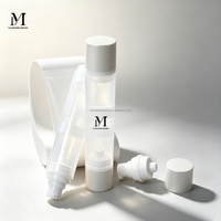 Flacon Airless Double Tête PP, Pompe Pulvérisatrice et Distributeur de Lotion 2-en-1, Emballage Cosmétique Personnalisé