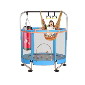 Trampolines <span class=keywords><strong>pour</strong></span> enfants, mini <span class=keywords><strong>trampoline</strong></span> <span class=keywords><strong>pour</strong></span> enfants avec filet de sécurité et coussin de sécurité, <span class=keywords><strong>trampoline</strong></span> récréatif avec filet intégré - Product Image 2