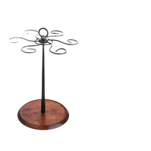 Medal Display Rack Wooden Base 360 Degree Rotating Stand For <b>Trophies</b> And Medals With Clips - Product Image 5