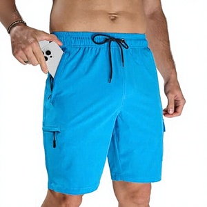 Shorts de plage et de surf pour homme EVELYN, séchage rapide, imperméables, extensibles, motif uni, sans repassage, fermeture à cordon, 100% polyester - Product Image 3