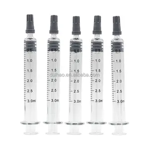 Seringa de vidro padrão 0.5/1/1.5/2.25/3/5/10 ml seringa de hélice médica estéril descartável