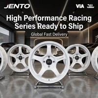 Rines de Aleación de 15x6.5J con Tecnología Flow Forming, 4x100, Blanco Brillante, 10 Radios, para Honda Civic, Fit, Jazz, Miata NA Tuning, Nuevos