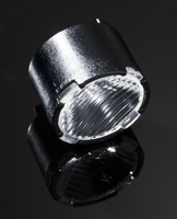 Assemblages de lentilles LED Ledils FP11124_LISA2-O-PIN en PMMA, support de lentille unique transparent 19x48 elliptique/ovale, éclairage LED adhésif