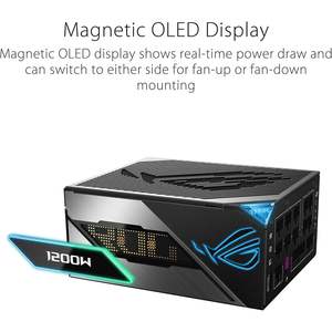 Alimentation électrique pour jeux Asus Rog Thor 1200W Platinum Iii Psu 80 Plus Platinum Atx 3.1 - Product Image 3