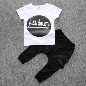 Produits les plus vendus : Ensemble T-shirt et pantalon ample style hip-hop pour garçons, vêtements pour bébés, style mode chinois pour enfants - Product Image 2