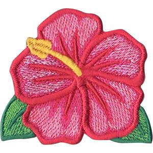 Set de 11 Parches Bordados de Flor de Hibisco Rosa DigitEMB, Apliques Florales Tropicales Termoadhesivos y Cosidos para Chaquetas, Mochilas, Sombreros y Jeans - Product Image 4