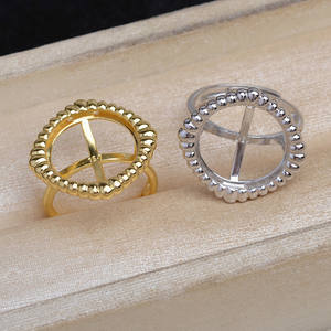 WENCHI S925 Plateau vide en argent pour bijoux Mabel, pour la création de colliers avec pendentifs à bord perlé de 15,5-15,7 mm - Product Image 3