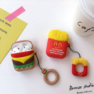 Chip delle Patate Fritte Hamburger del Trasduttore Auricolare Del Fumetto di Protezione Della Copertura <span class=keywords><strong>Per</strong></span> <span class=keywords><strong>Airpods</strong></span> Custodia In Silicone - Product Image 6