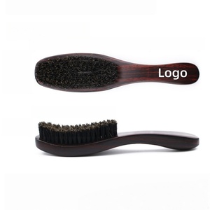 Spazzola per Barba in Setole di Cinghiale con Logo Personalizzato, Spazzola Multifunzionale per Stilizzare Baffi e Peli della Barba - Product Image 1