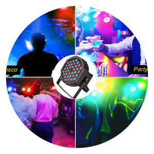 ชุดไฟ LED 4 ชิ้น 36 ดวง สีสันสดใส IP65 แสงนุ่มนวล สำหรับส่องพื้นที่ แสงฉายเวที 110-240V สำหรับดิสโก้ บาร์ ไฟ<span class=keywords><strong>แฟลช</strong></span> - Product Image 5