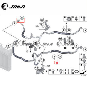 <span class=keywords><strong>2</strong></span> Piezas de Tubería de Enfriador de Aceite para Rolls Royce Ghost Dawn Wraith OE 17227598240 17227598241 - Product Image 2