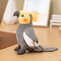 Peluche de perroquet gris, jouet artisanal de Noël