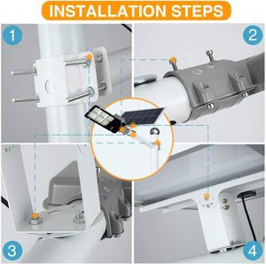 IP65 không thấm nước 100W-400W Monocrystalline năng lượng mặt trời dẫn đèn đường Hoàng hôn bình minh an ninh lũ ánh sáng Đường Vườn chiếu sáng từ xa - Product Image 5