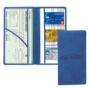 Portefeuille de documents de véhicule en cuir PU avec logo personnalisé, <span class=keywords><strong>porte</strong></span>-carte d'immatriculation et d'assurance automobile - Product Image 3